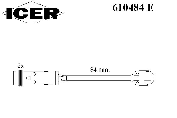 Сигнализатор, износ тормозных колодок ICER 610484 E