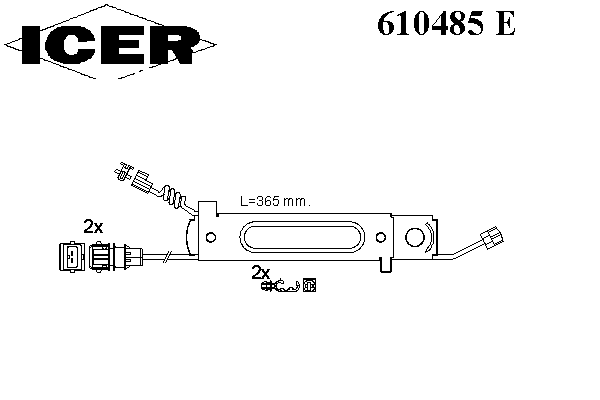Сигнализатор, износ тормозных колодок ICER 610485E