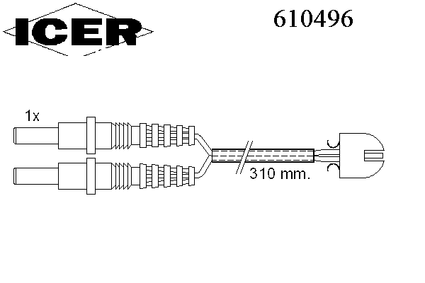 Сигнализатор, износ тормозных колодок ICER 24084