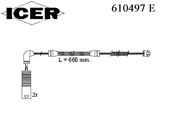 Сигнализатор, износ тормозных колодок ICER 610497 E