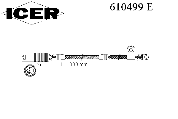 Сигнализатор, износ тормозных колодок ICER 610499 E