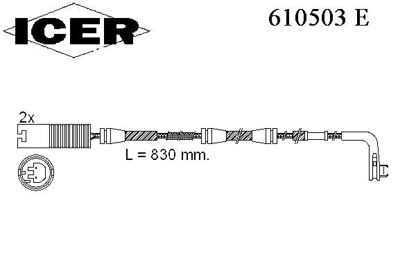 Сигнализатор, износ тормозных колодок ICER 610503 E