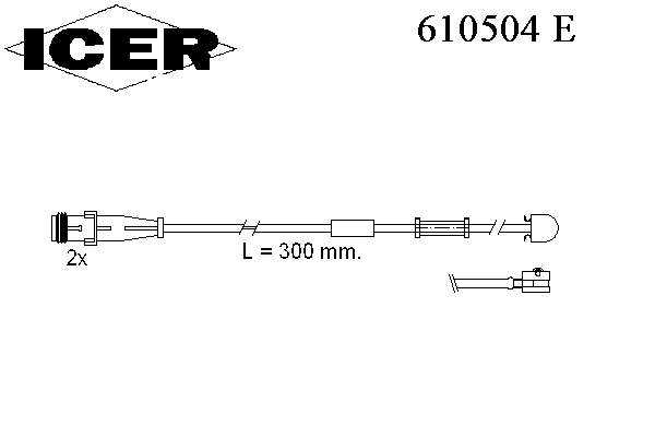 Сигнализатор, износ тормозных колодок ICER 610504 E