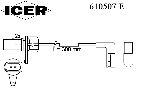 Сигнализатор, износ тормозных колодок ICER 24606