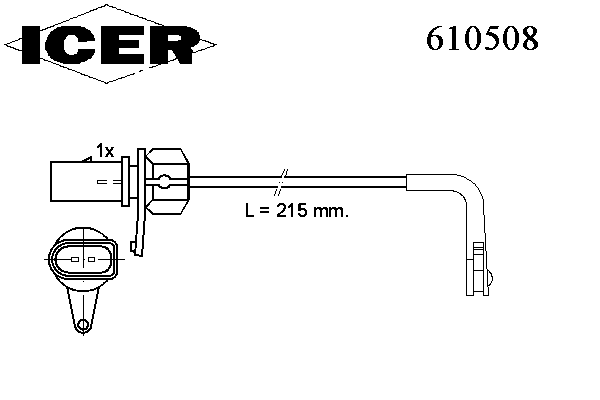 Сигнализатор, износ тормозных колодок ICER 610508