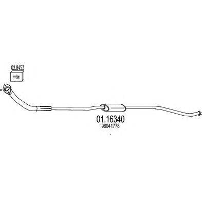 Труба выхлопного газа MTS 01.16340