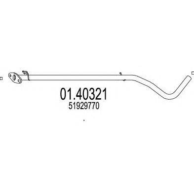 Труба выхлопного газа MTS 01.40321