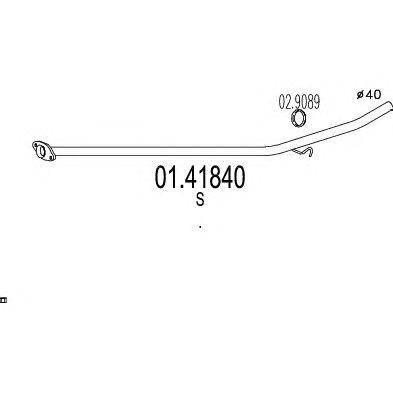 Труба выхлопного газа MTS 01.41840