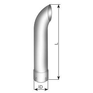 Труба выхлопного газа, универсальная DINEX 91003