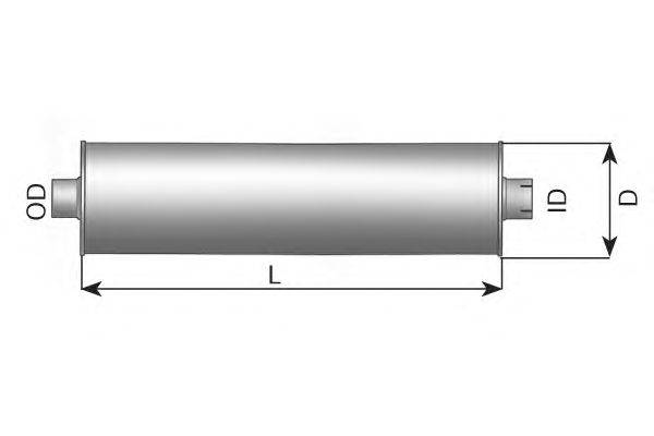 Средний / конечный глушитель ОГ DINEX 40427