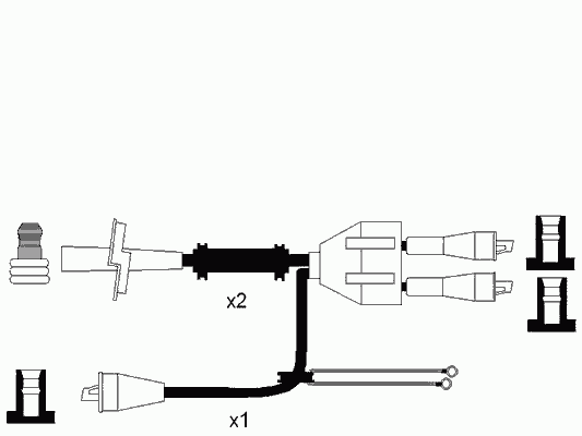 Комплект проводов зажигания NGK 6969