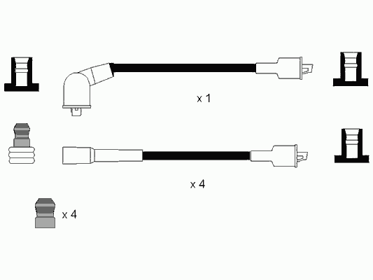 Комплект проводов зажигания NGK 0665