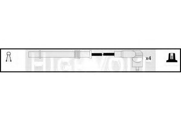 Комплект проводов зажигания STANDARD OEF1031