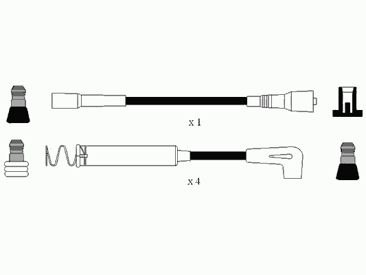 Комплект проводов зажигания NGK 0828