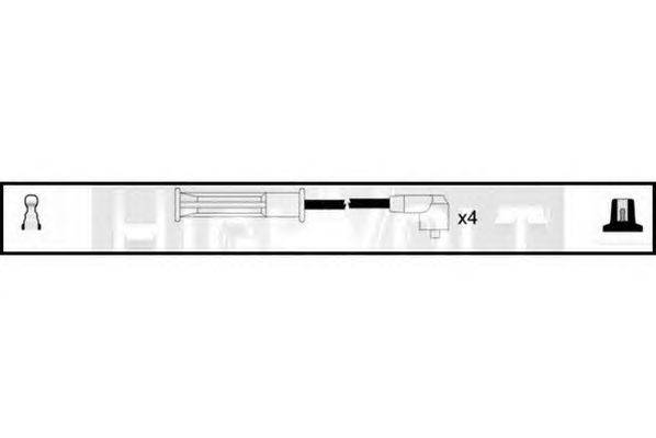 Комплект проводов зажигания STANDARD OEF988