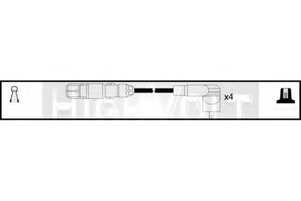 Комплект проводов зажигания STANDARD OEF998