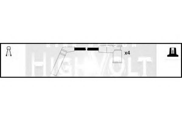 Комплект проводов зажигания STANDARD OEF749