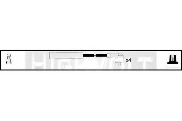 Комплект проводов зажигания STANDARD OEF214