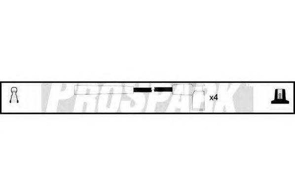 Комплект проводов зажигания STANDARD OES1386