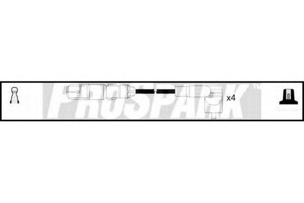 Комплект проводов зажигания STANDARD OES854