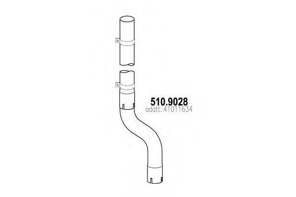 Труба выхлопного газа ASSO 510.9028