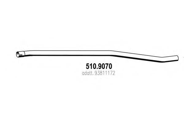 Труба выхлопного газа ASSO 510.9070