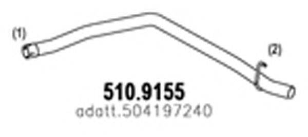 Труба выхлопного газа ASSO 510.9155