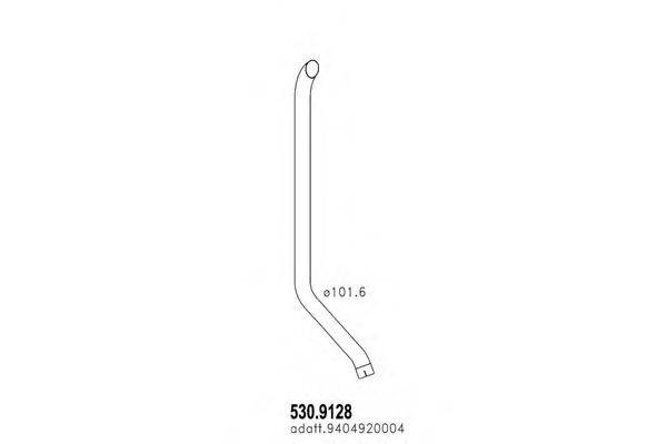 Труба выхлопного газа ASSO 530.9128