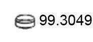 Уплотнительное кольцо, труба выхлопного газа ASSO 99.3049