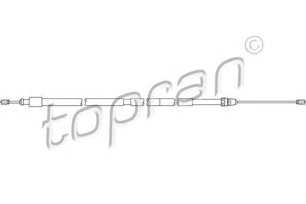 Трос, стояночная тормозная система TOPRAN 722074