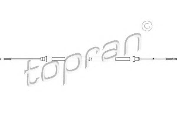 Трос, стояночная тормозная система TOPRAN 721 661
