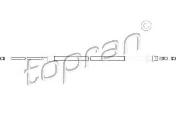 Трос, стояночная тормозная система TOPRAN 722 075