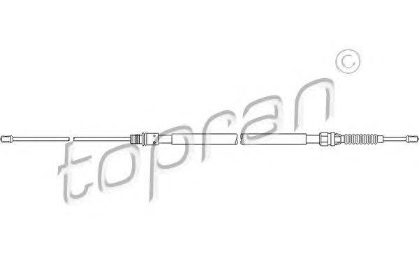 Трос, стояночная тормозная система TOPRAN 722798