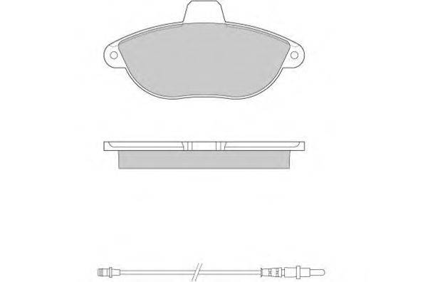 Комплект тормозных колодок, дисковый тормоз E.T.F. 120678