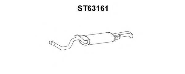 Глушитель выхлопных газов конечный VENEPORTE ST63161