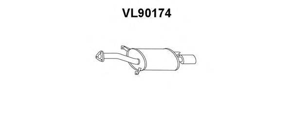 Глушитель выхлопных газов конечный VENEPORTE VL90174