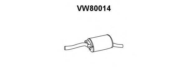 Глушитель выхлопных газов конечный VENEPORTE VW80014