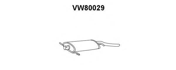 Глушитель выхлопных газов конечный VENEPORTE VW80029