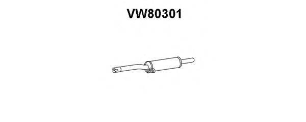 Средний глушитель выхлопных газов VENEPORTE VW80301