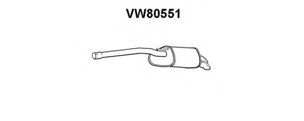 Глушитель выхлопных газов конечный VENEPORTE VW80551