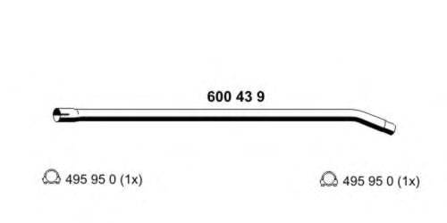 Труба выхлопного газа ERNST 600439
