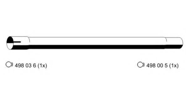 Труба выхлопного газа ERNST 640442