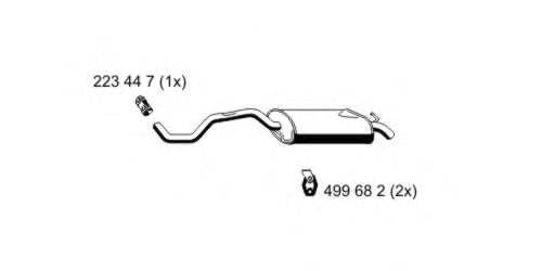 Глушитель выхлопных газов конечный ERNST 640220