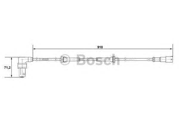 Датчик, частота вращения колеса BOSCH WS1057