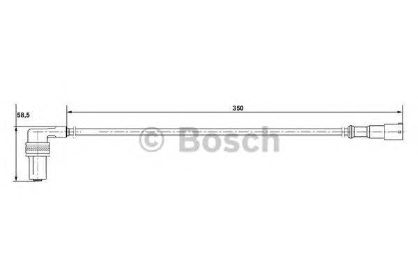 Датчик, частота вращения колеса BOSCH 0 265 001 134