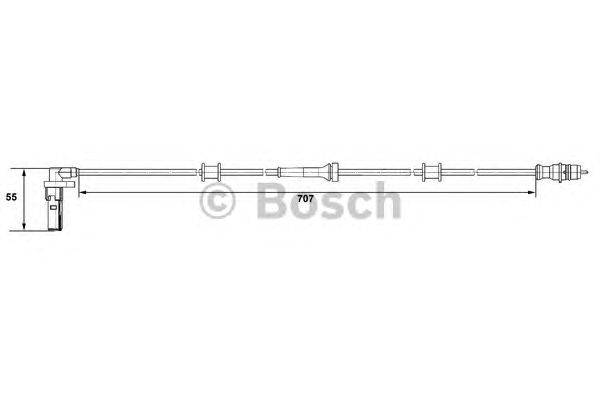 Датчик, частота вращения колеса BOSCH 0 265 007 532