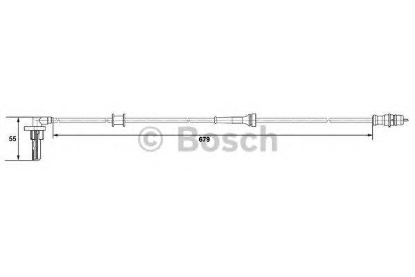 Датчик, частота вращения колеса BOSCH 0 265 007 533