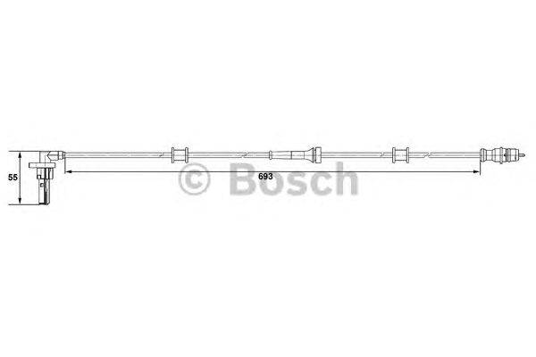 Датчик, частота вращения колеса BOSCH 0 265 007 534