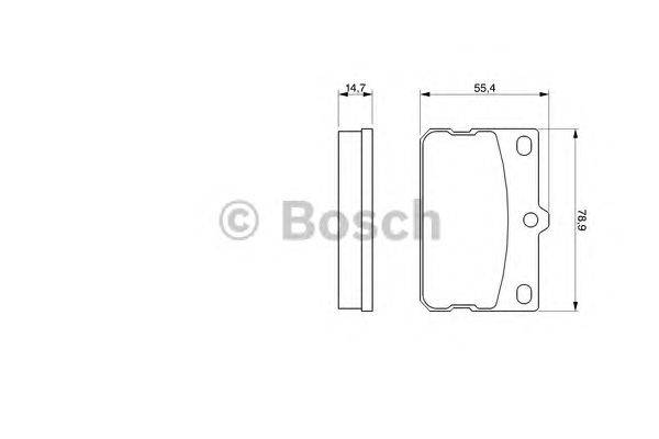 Комплект тормозных колодок, дисковый тормоз BOSCH BP212