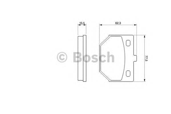 Комплект тормозных колодок, дисковый тормоз BOSCH 0 986 424 423